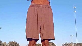 Taste The Air With Athletic Black Brunette In Dorm Workout