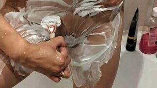 naked stepsister gets caught in the shower with big tits exposed!