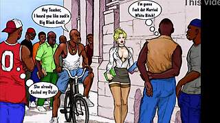 White Slut Teacher Fucks Black Monster Cock in Homemade Interracial