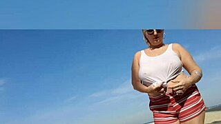 Blonde Mature Milf Shows Big Natural Tits And Pussy Lips In Solo African Amateur Scene