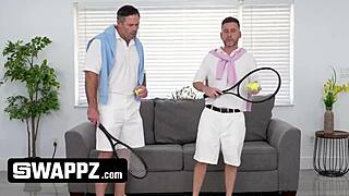 Swapping massage turns intense with daddy and mommy teasing pussy fast?