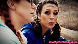 oh yeah, that redhead milf is getting her ass fucked in this hot ffm threesome