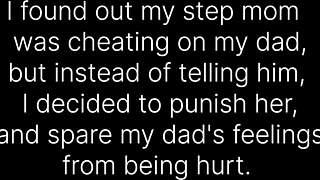 Blonde stepmom in dress cheats on stepdad with stepson for creampie