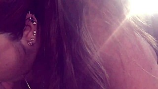 this milf is licking that dick with close up sucking and handjob moves