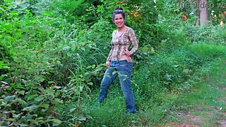 Do you like my thong bodysuit while I flash on the public trail?