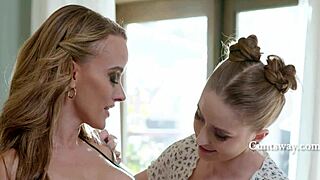 Step Moms Measurement Gone Awry With Laney Grey And Pristine Edge Suggesting Scissoring And Licking