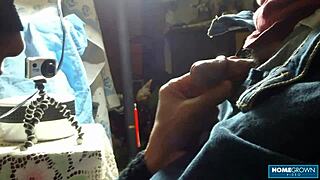 Oh man, check out this busty blonde granny deepthroating a small cock in her casting interview, she's totally craving that cum!