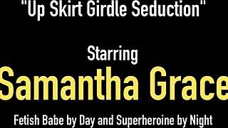 Sexy Babe Samantha Grace Rubs Pussy In Cuban Stockings