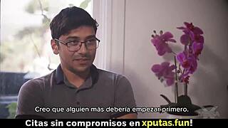 two beauties enjoy threesome sex with spanish sub