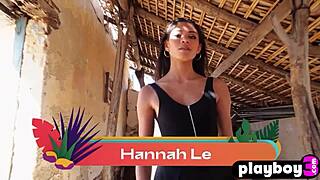 cute hannah le showing sexy natural body after sexy milf posed outdoor