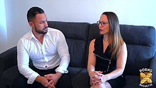 I meet petite French brunette Laeti with natural tits and glasses for sexy slut fun