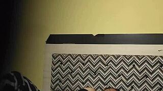 Raw mi suegra masturbandose a solas with big natural tits in lingerie as maid