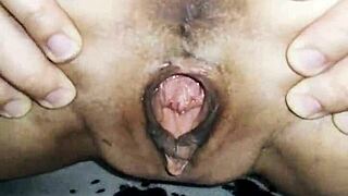 Sexy Couple Films POV Video with Wife in Stockings Getting Assfucked and Licked