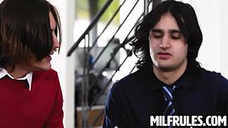 Amateur Milf Krystal And Millie In Taboo Stepson Fantasy With Blowjob And Hardcore POV Sex