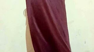 horny indian milf with big ass and tits teases in solo masturbation