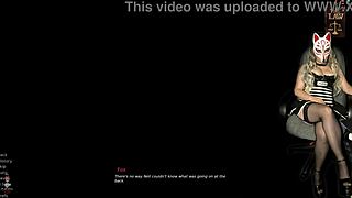 Whoa, check out this Arab milf in prison guard costume playing without panties in the office