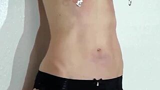 Bondage Fucking Machine with Nipple Clamps Leads to Hot Squirting Orgasm