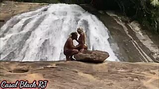 We Amandinha Black RJ and Edu Black RJ ventured into nature not expecting the magical spot leads to hot interracial sex