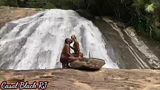 We Amandinha Black RJ and Edu Black RJ ventured into nature not expecting the magical spot leads to hot interracial sex