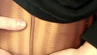 i just got back from the gym in my miniskirt and couldn't resist masturbating hard, ripping my skirt from pure horniness