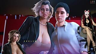 in this episode boobs pop out at the movies while the milf in cosplay skirt flashes upskirt publicly