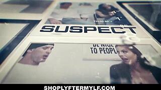 i caught this blonde big ass milf with big tits amber chase shoplifting and she got fucked rough by the guard for her freedom