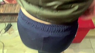 A real slut gets happy when husband leaves home for fucking his friend with curvy deepthroat and cum covered face.