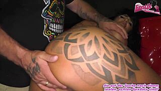 i feel so wild and excited getting anal with this german slut at the party her big tits bouncing as we fuck outdoors in the group