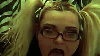 Amateur Blowjob From Nerdy Pigtail Teacher In POV