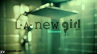 Brunette Model With Long Hair In Shower