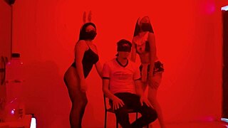 A scruffy man invites us to his balcony for an exclusive catwalk with sexy dance in erotic lingerie