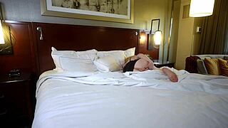 hey stepson realmaxxxsteele, we have to share this hotel bed on our vacation, says horny stepmom darciedean.