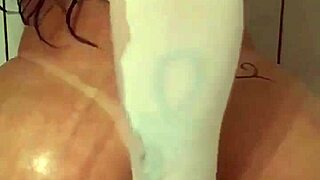 angel lima, why are you shaving that peruvian pussy while bathing with big tits exposed?