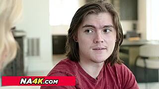 hot milf rachael cavalli takes boyfriend's son's cock in doggystyle lingerie fuck!