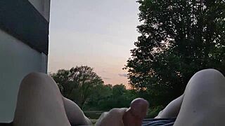 the guy from riverview experiences a solo orgasm session with his big cock in homemade masturbation