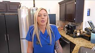 Florida nurse Deliah Grace seduces and fucks stepson in bedroom pov