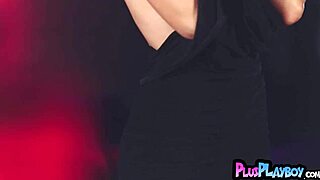 Whoa, check this big tits latina milf posing sexy in her dress before stripping it all off