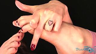 Barefoot Domination With Femdom Feet And Toes On Pierced Tattoo Milf In Glasses