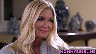 Blonde MILF stepmom Serene Siren gets pussy licked by horny Latin teen Gizelle Blanco