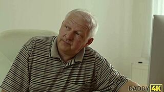 Red-Haired Gal Couldn't Resist Charms Of Handsome Old Man