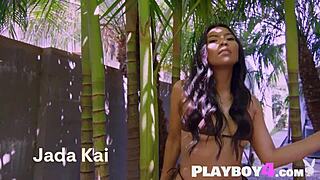 Big ass Asian Jada Kai poses in sexy lingerie showing hot curvy body 😍