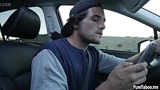 Horny blonde milf gets her big tits sucked while young delivery boy pounds her with his massive cock.