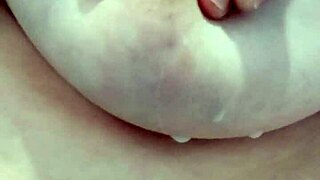 this italian milf is releasing warm milk from her full hard breast