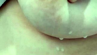 this italian milf is releasing warm milk from her full hard breast