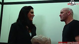 Busty And Curvy Milf With Natural Tits Fucks In An Elevator With Cum In Mouth Facial