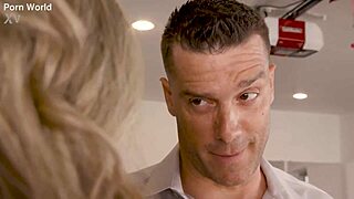 busty blonde milf cory chase in lingerie takes deepthroat blowjob then anal ramming from stud agent