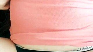 Brunette milf fingering her horny pussy in homemade solo