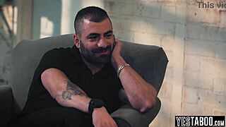 Petite criminal milf takes anal threesome with big dick parole officer in office