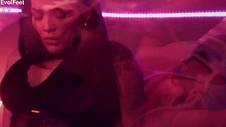 These girls dominate with choking gagging face sitting and vibrator play in bathroom threesome focusing on wet pussy sucking and foot fetish action.