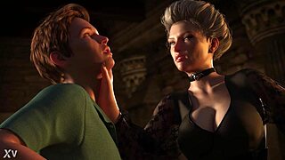 Big ass milf dominates young man with fingering and masturbation in freaky sucking tits game